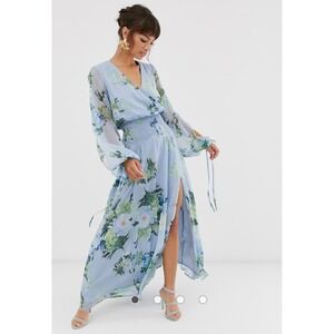 ASOS Light Blue Floral Maxi Dress
